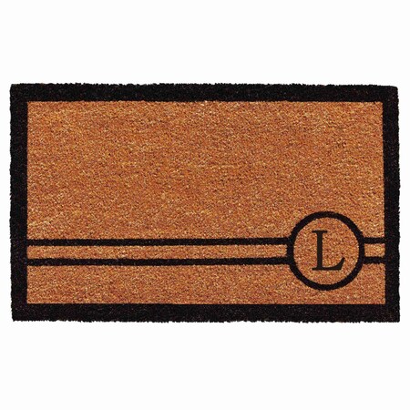 Calloway Mills Monogram Door Mat, Black, Natural, 24 in W x 36 in L 153072436L